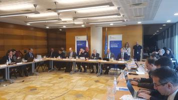 Photo de la réunion du comité dans les locaux de la Préfecture de la région à Bordeaux