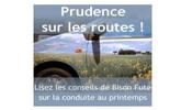 Visuel prudence sur les routes