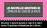 Infographie de la nouvelle épreuve du code de la route 