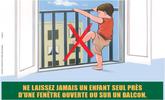 Infographie sur la campagne de prévention (fenêtre=danger)