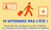 Infographie Bientôt les vacances et les examens, pensez à renouveler vos passeports et cartes d'identité ! 