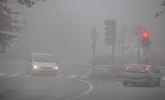 Route avec brouillard