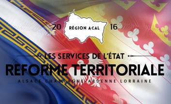 Première page de la plaquette informative sur la réforme territoriale en Alsace-Champagne-Ardenne-Lorraine