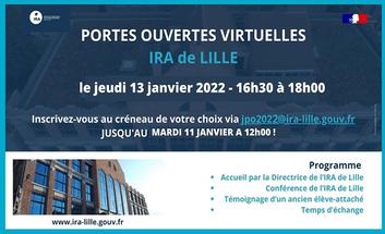 Affiche JPo virtuelle IRA 13/01/2022