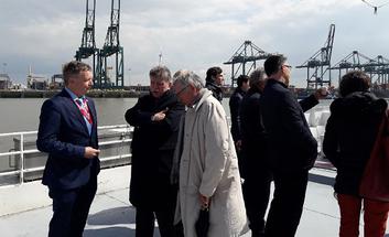 Coopération interportuaire - Le préfet de région, accompagné d'une délégation de l'Axe Nord, en visite au port d'Anvers