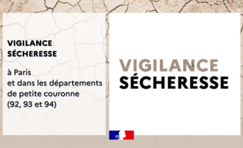 Passage en vigilance sécheresse à Paris et dans les départements de petite couronne (92, 93 et 94) (photo d'un robinet d'extérieur qui coule) 