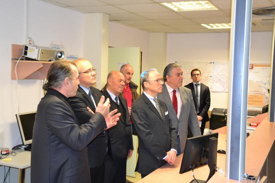 Visite du PC inondations de la ville de Nîmes