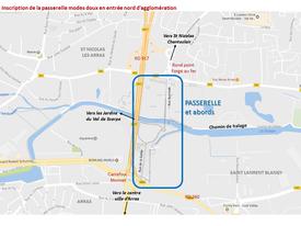 Inscription de la passerelle en entrée nord de l’agglomération
