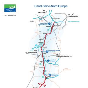 Carte du canal Seine-Nord Europe - VNF (sept.2014) [Image12571]