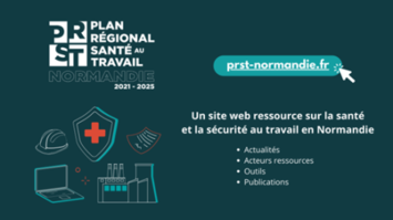 Infographie Plan Régional Santé au Travail Normandie - lance son site internet