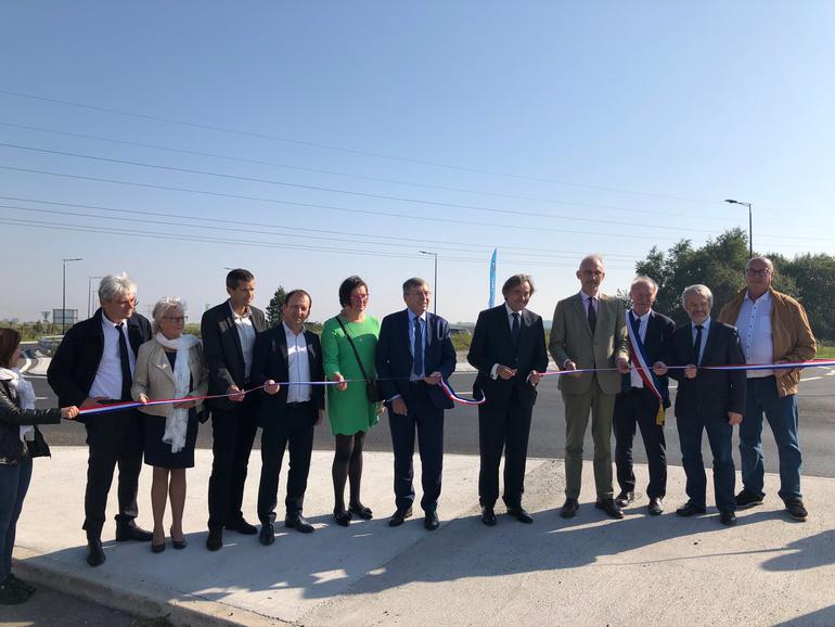 Photo prise lors de l'inauguration des deux giratoires le 19 septembre 2024